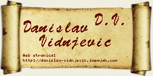 Danislav Vidnjević vizit kartica